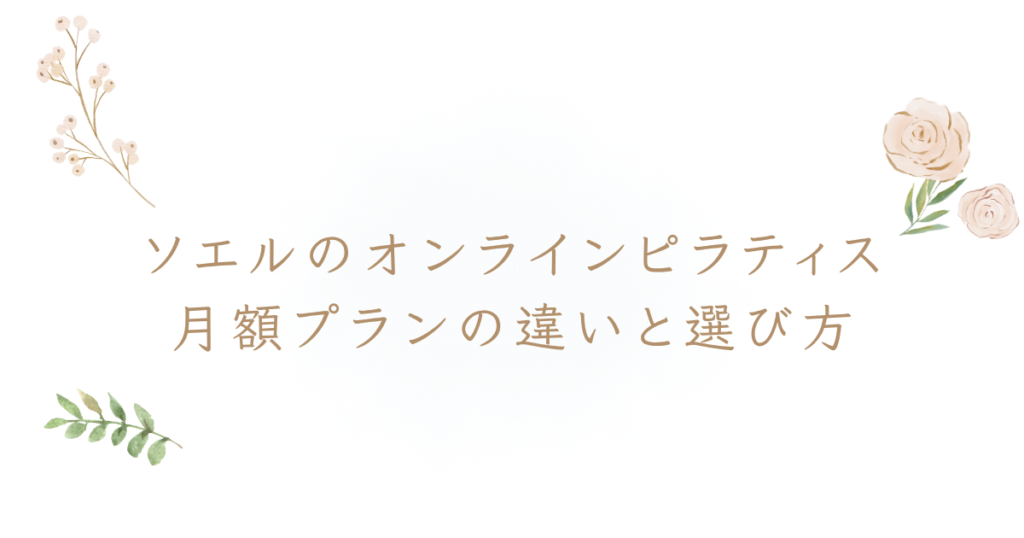 SOELU ソエル オンライン ピラティス